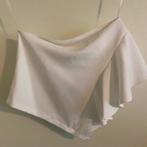 NWT Style U White Ruffle One‎ Shoulder Top Size Small